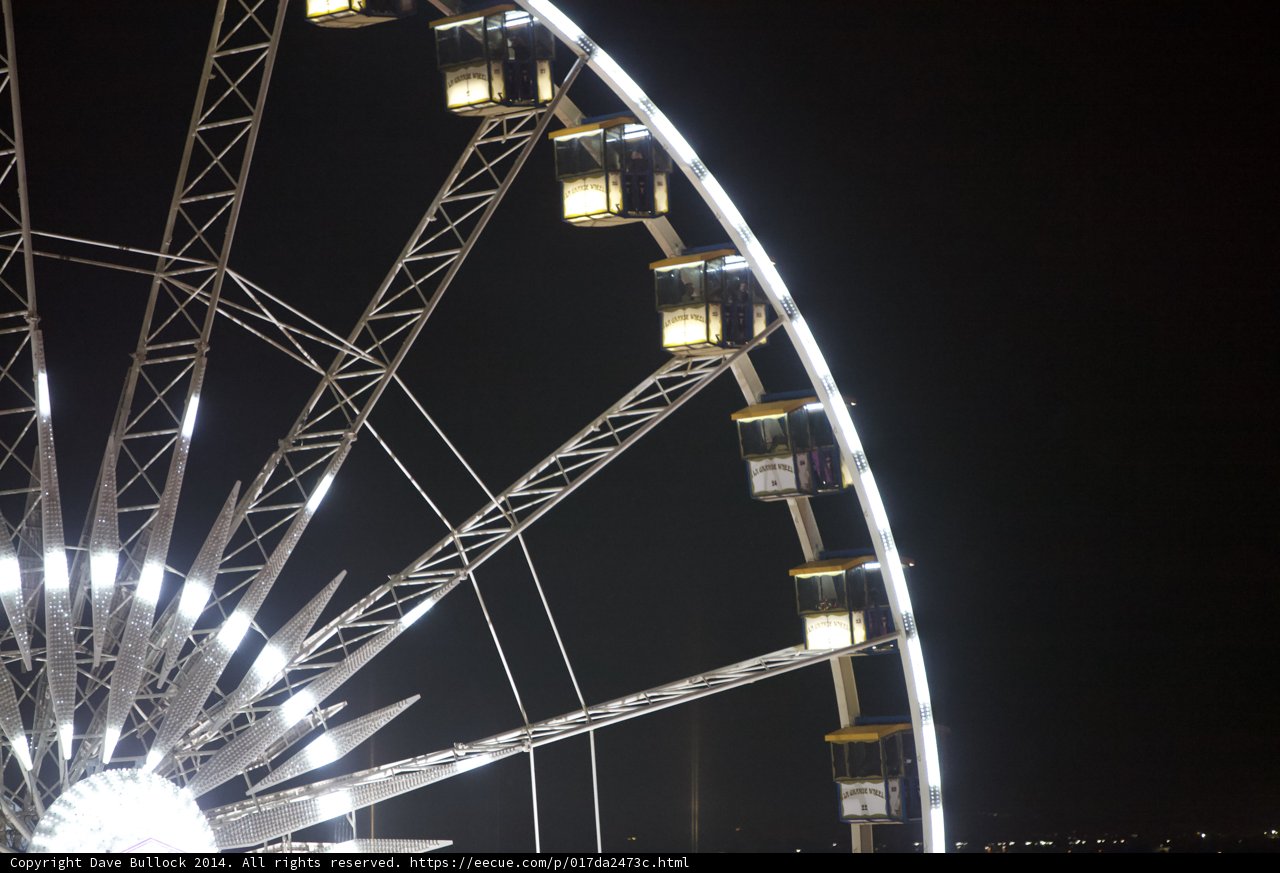 A Vibrant Night on the Ferris Wheel