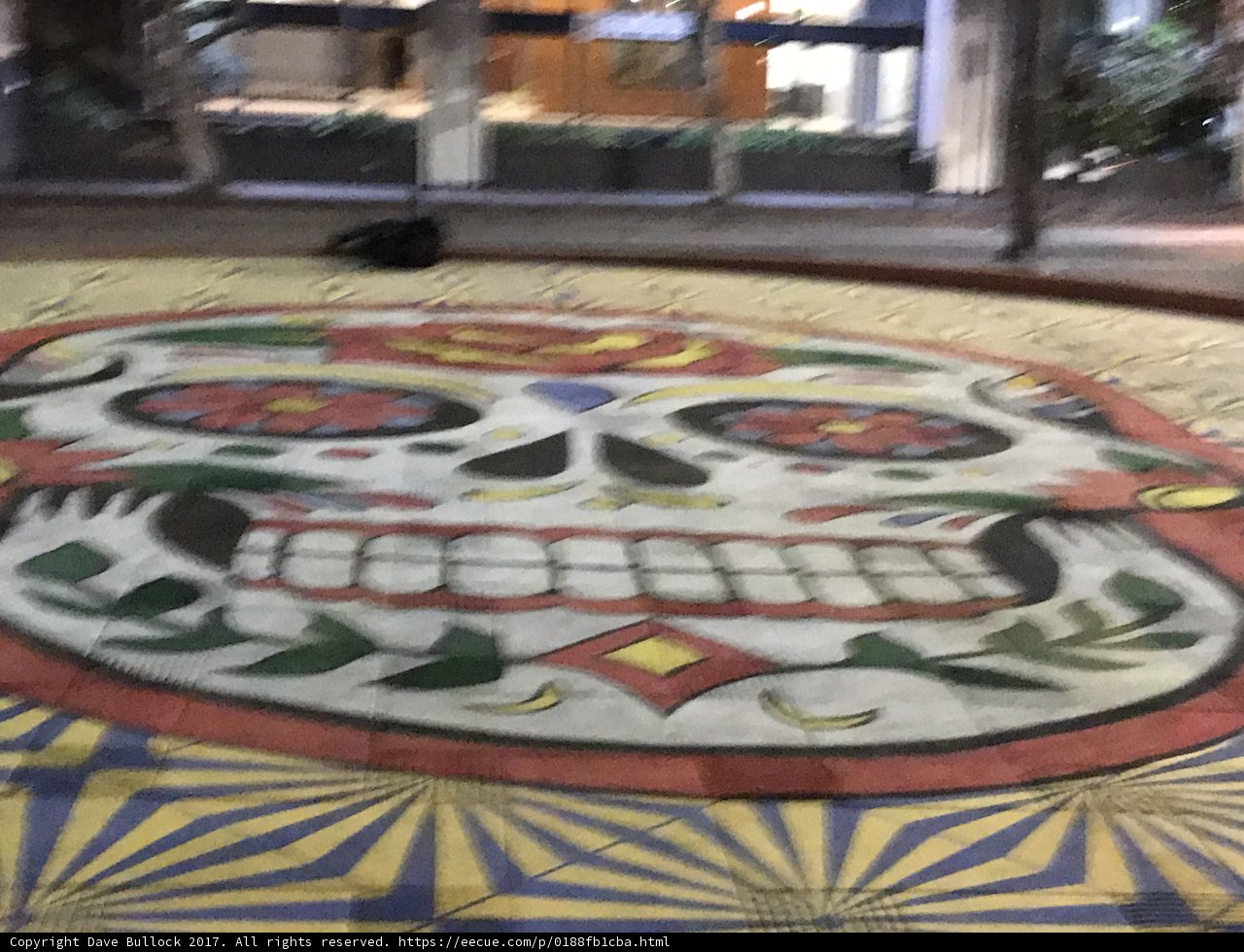 Colorful Sugar Skull Floor Art