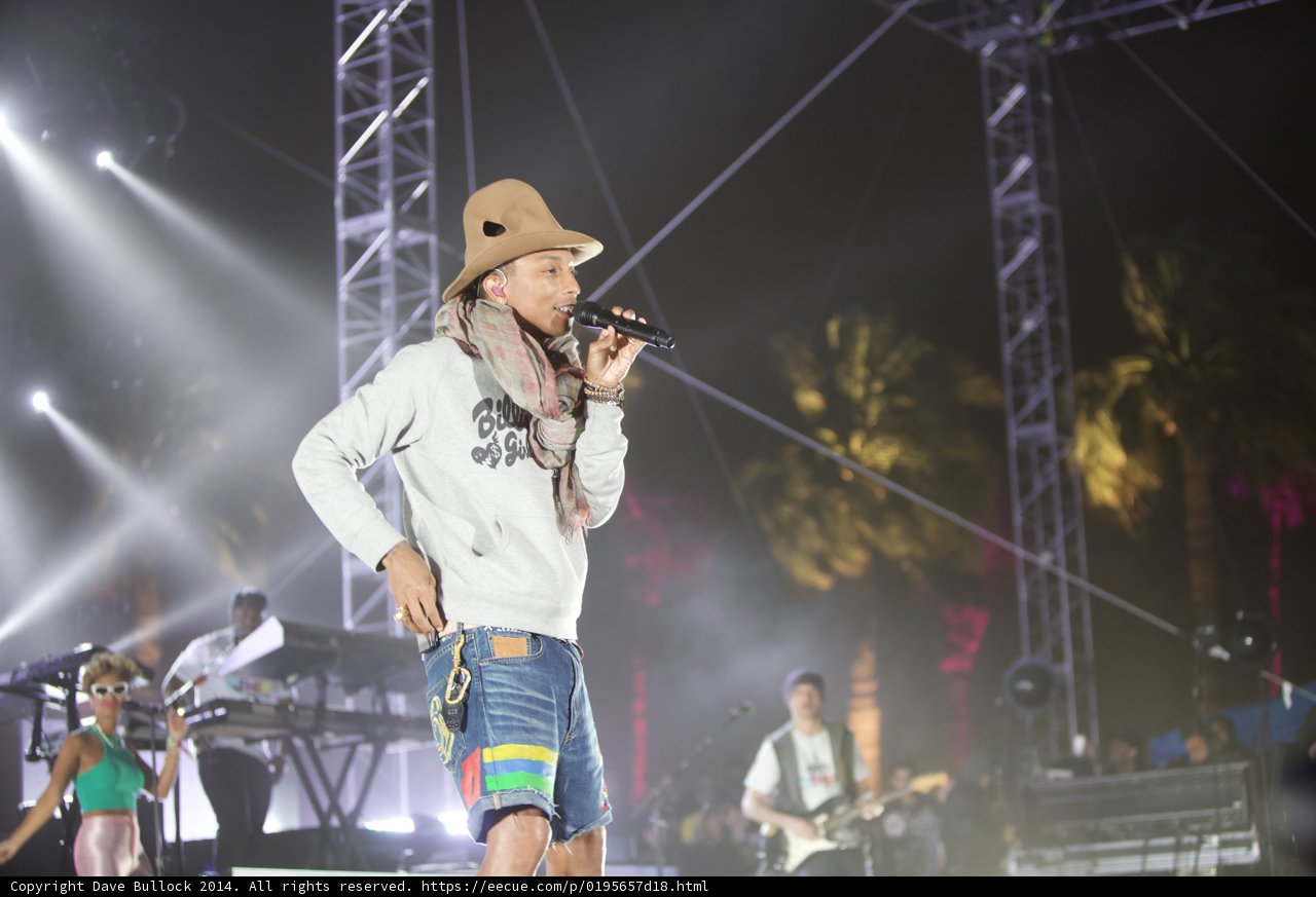 Pharrell Williams Rocks Coachella Stage