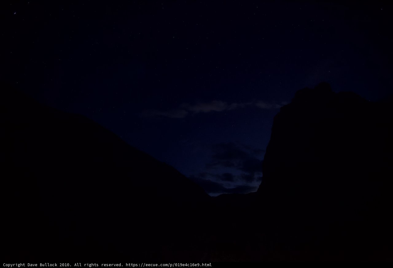 Night Sky Over the Mountain