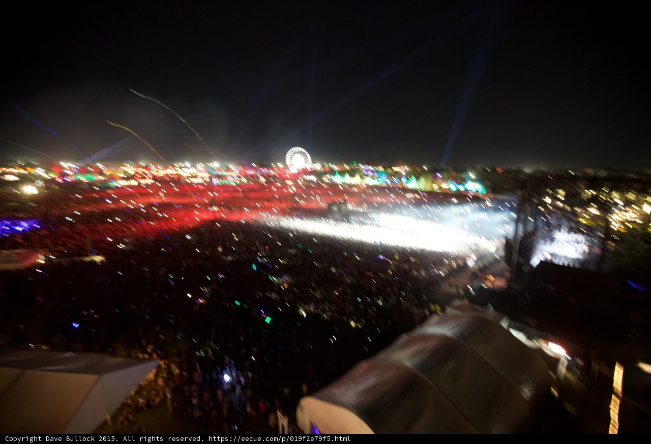 Metropolis in Light: A Nighttime Concert Crowd