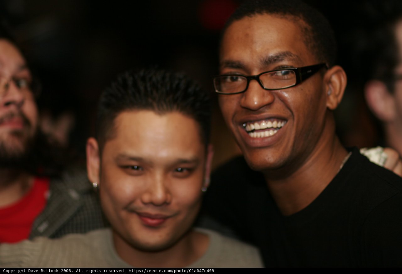 Three Happy Men with Glasses