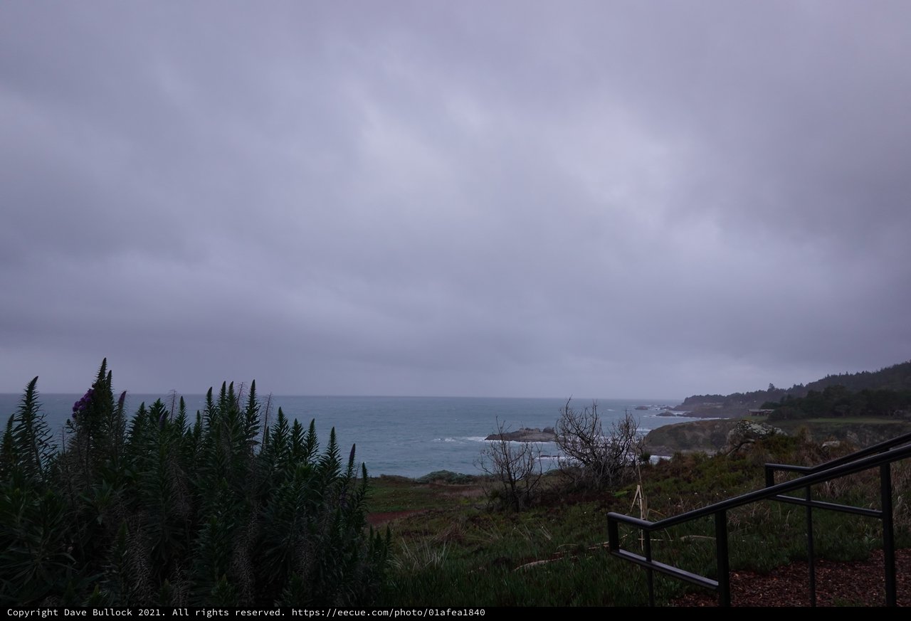 Moody Coastal View Under Stormy Skies
