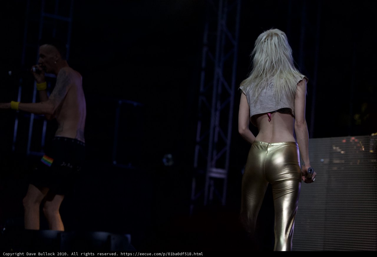 Golden Pants and a Black Shirt