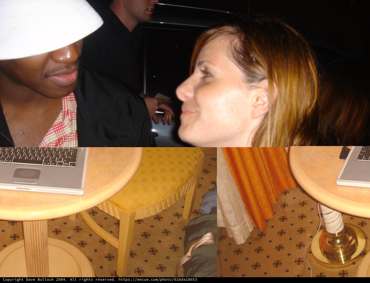 Two Women in Conversation at a Hotel Lounge