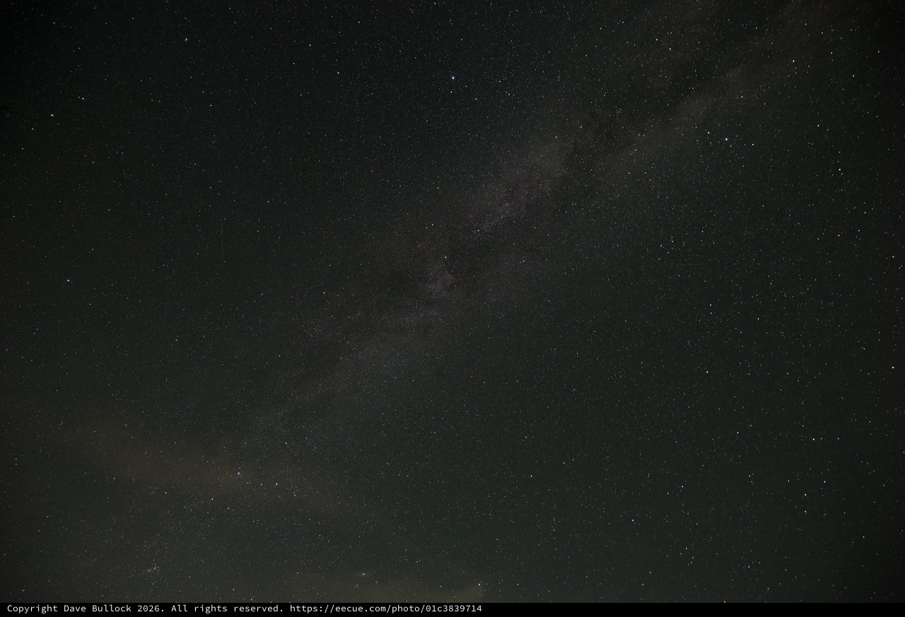Milky Way Arcs Over Dark Lake Tahoe Sky