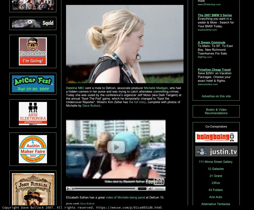 Green Blog Page on Computer Screen
