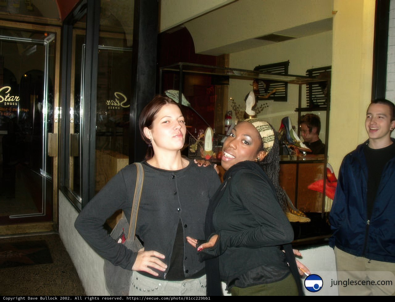 Two Friends Dressed to Impress at the Restaurant