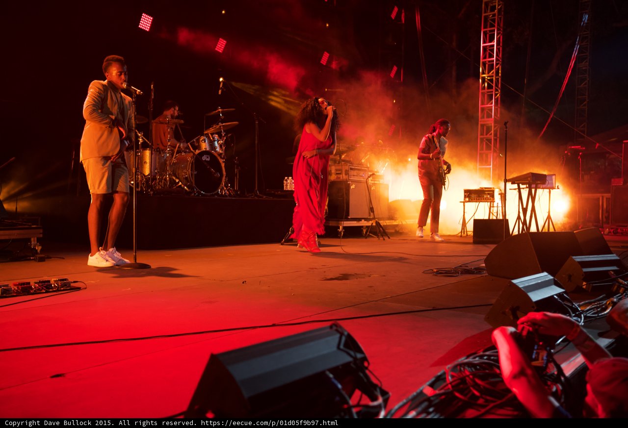 Solange Wide Stage Band Orange Yellow Smoke Warm Light
