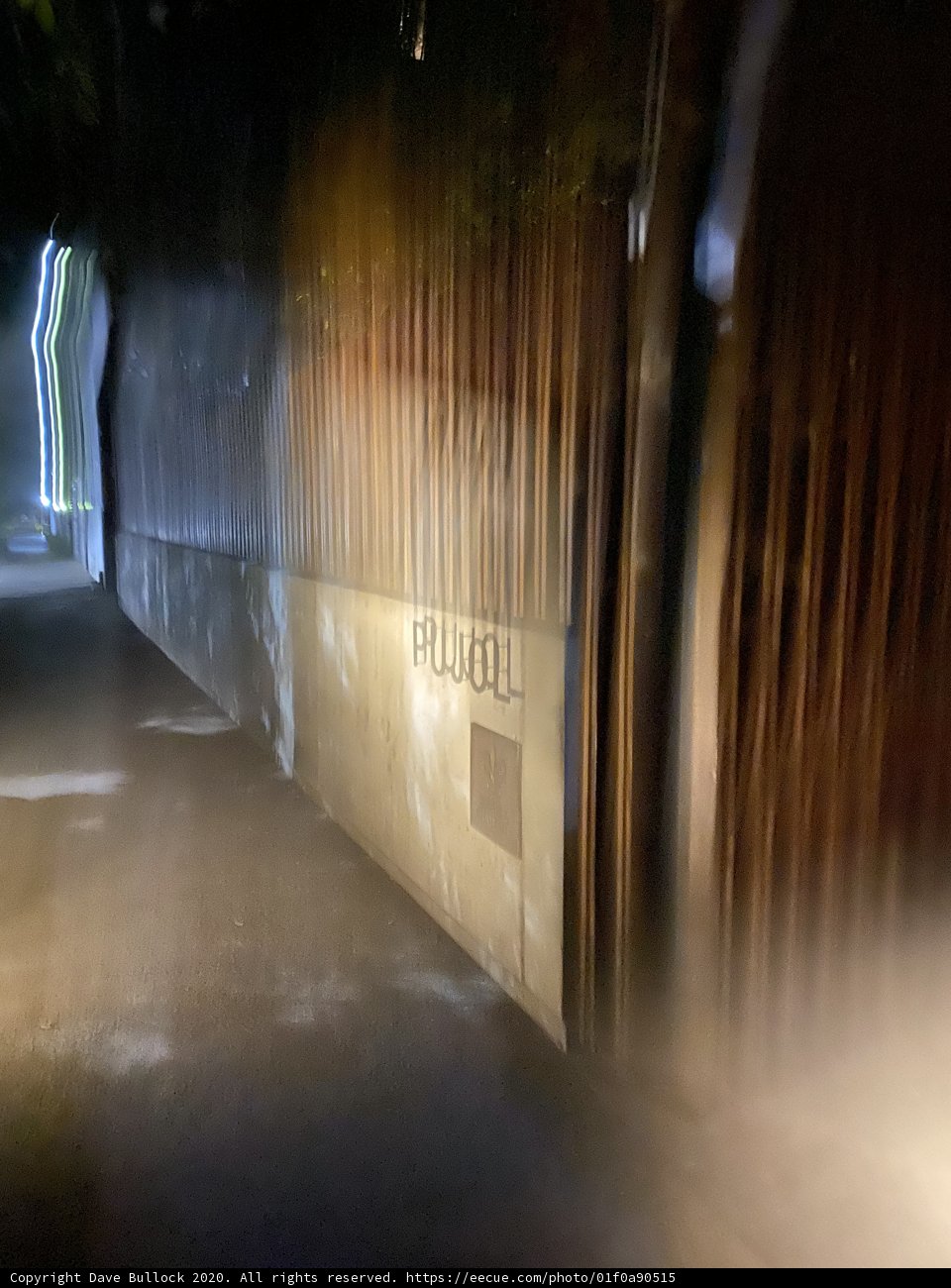 Night Blur in Urban Corridor