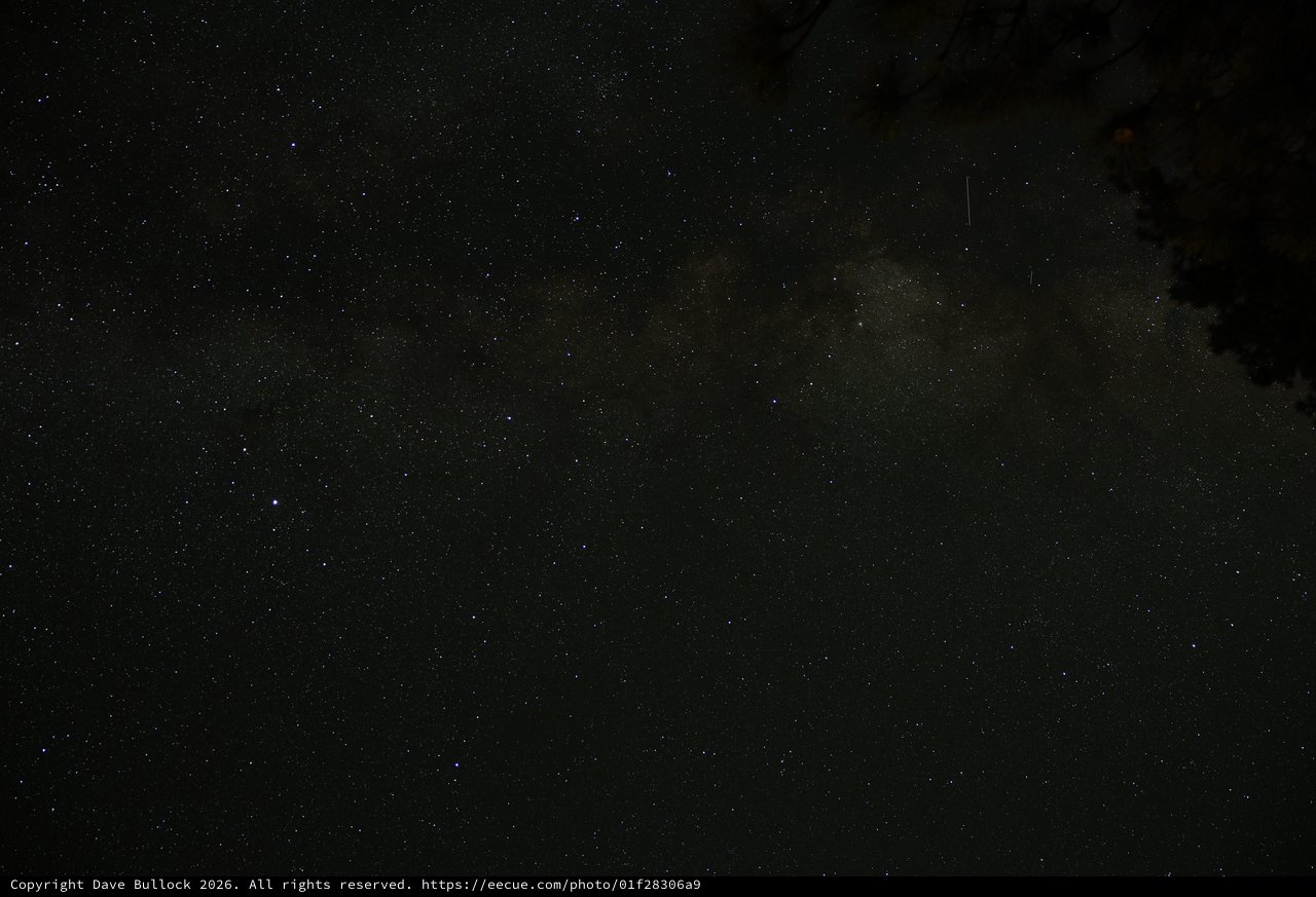Milky Way Arches Over Mt. Lassen Wilderness Night Sky