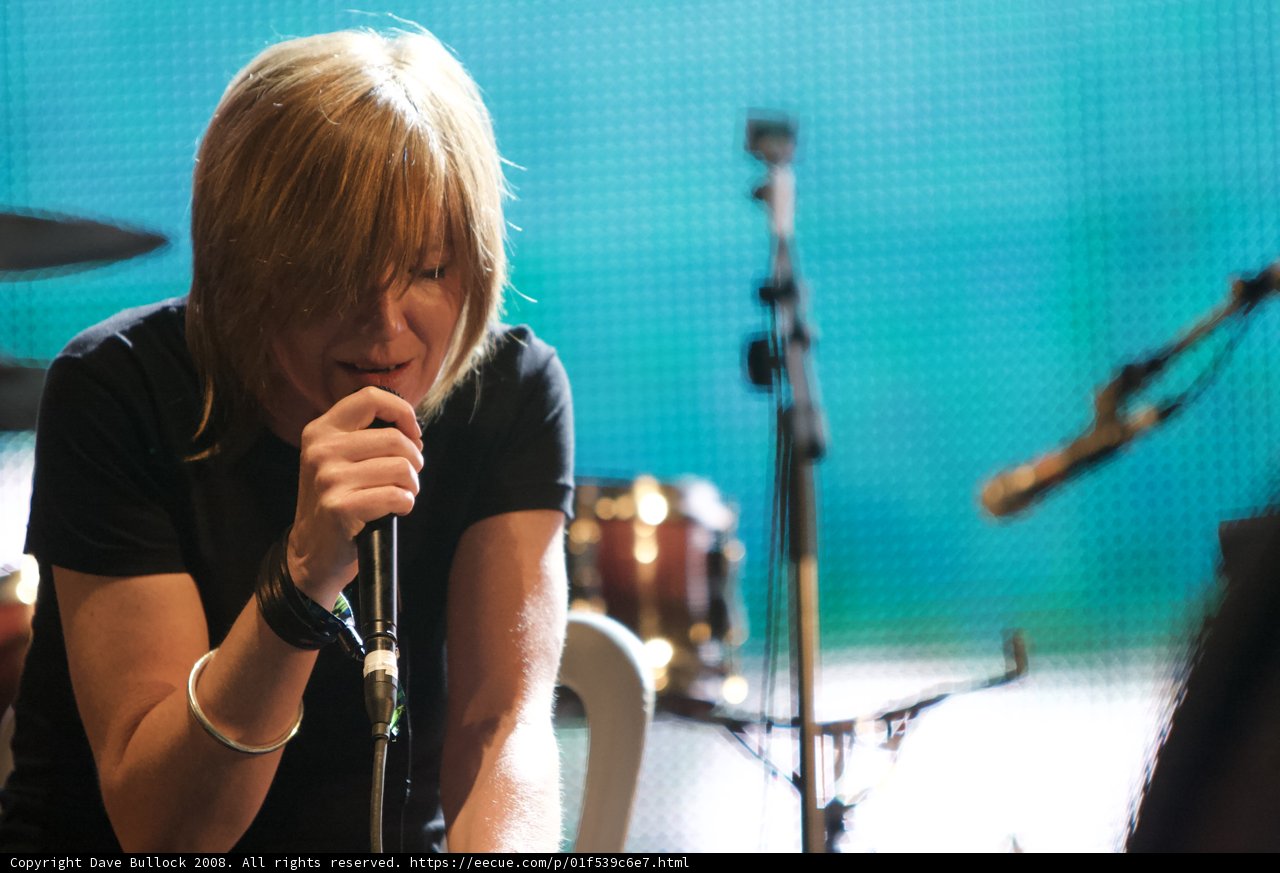 Blond-haired Entertainer Belts out Tunes at 2008 Coachella