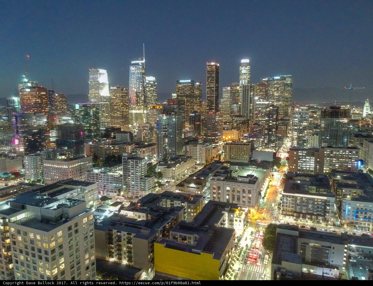 Cityscape Lit Up at Night