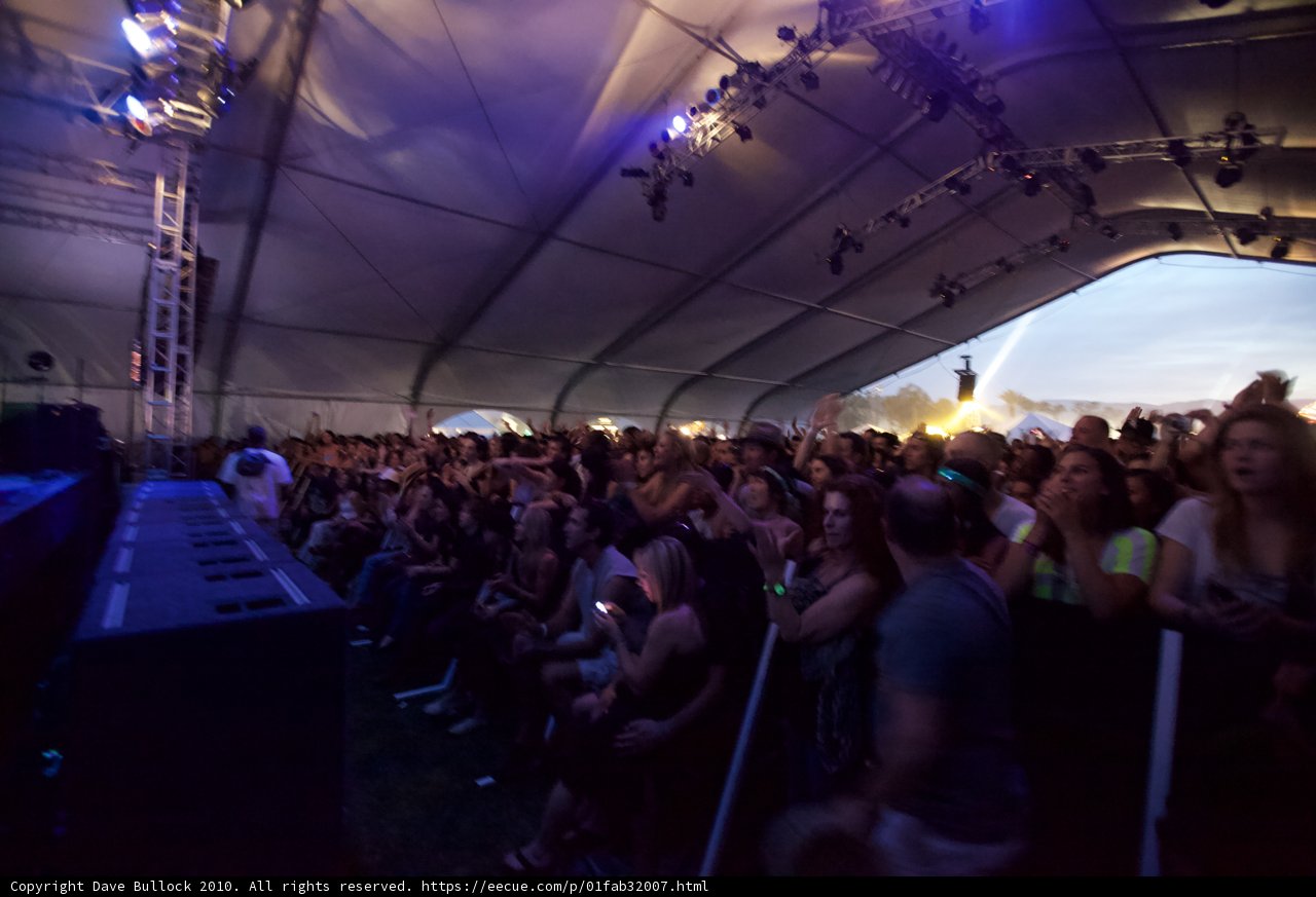 Festival Goers Packed Into the Tent