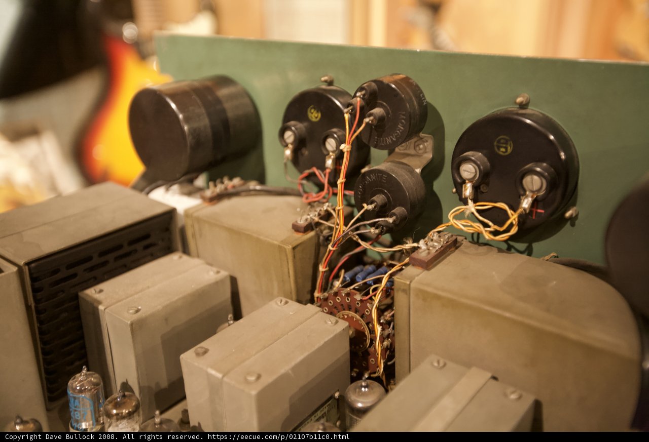 Vintage Amplifier with Intricate Wiring