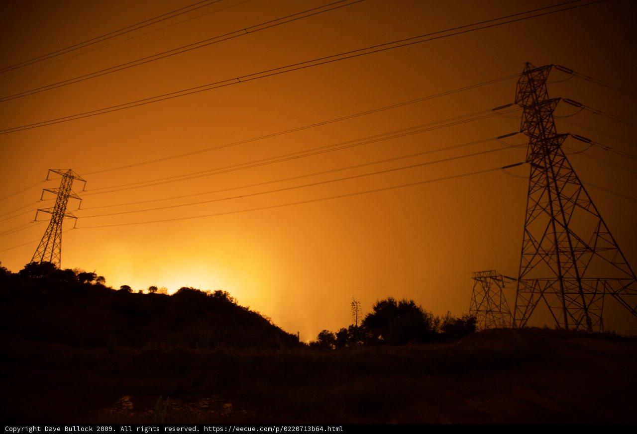 Sunset over the Electrical Transmission Tower
