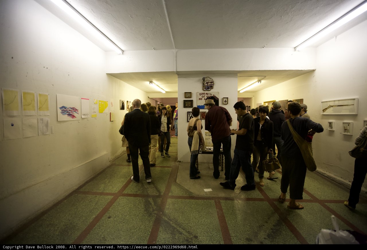 Artistic Gathering in a Hospital Corridor