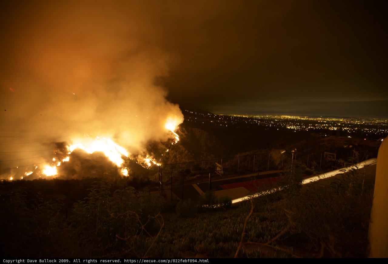 Station Fire Burns Bright in the Hills