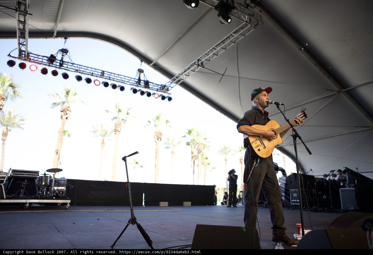 Tom Morello rocking the Coachella stage with his guitar