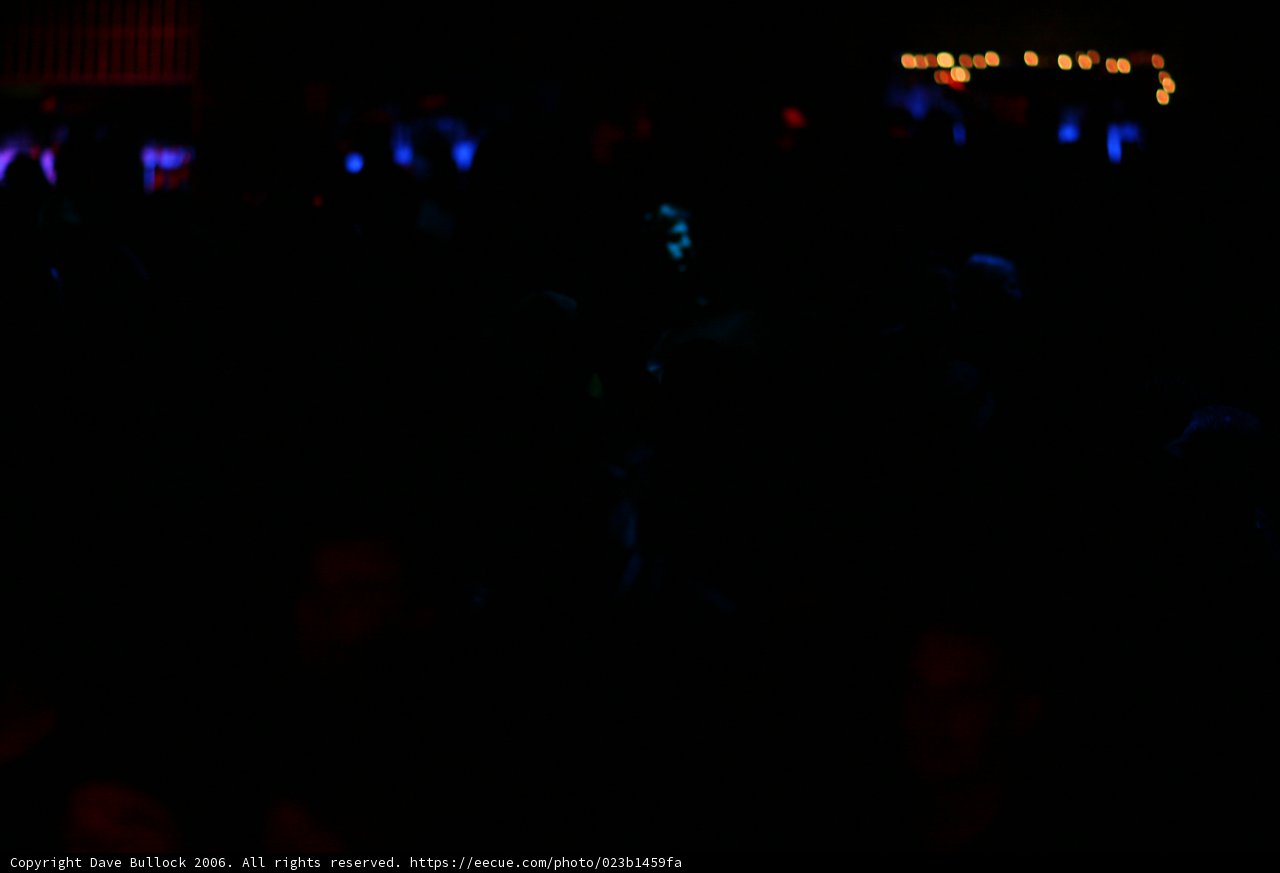 Blue-Lit Nightclub Party