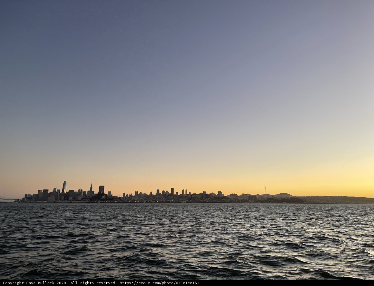 San Francisco Skyline at Sunset from the Bay
