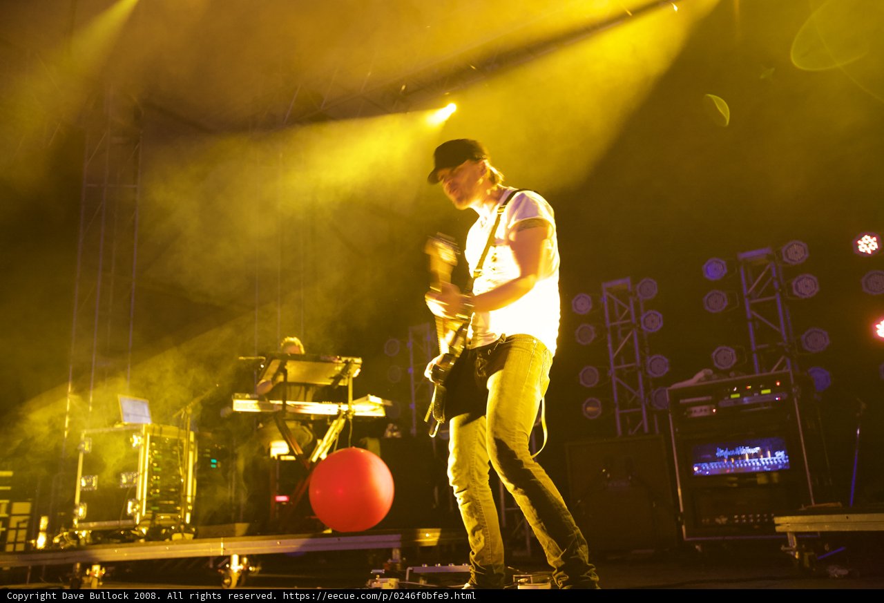 Man in Hat Rocks the Guitar at Coachella