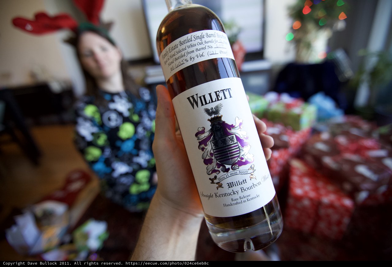 Willett Bourbon Whiskey Christmas Gift Unwrapping