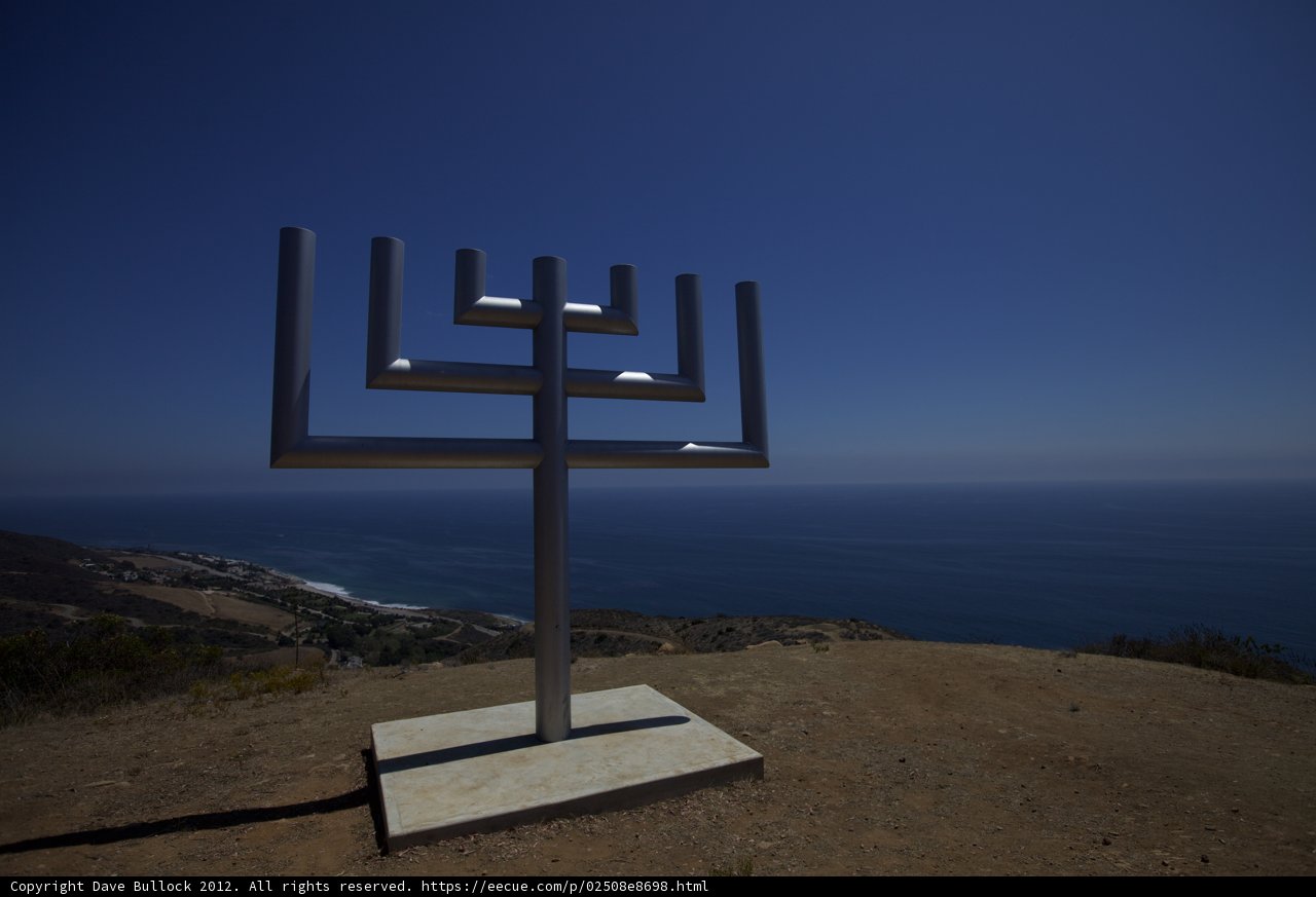 Menorah Stand Overlooking the Ocean