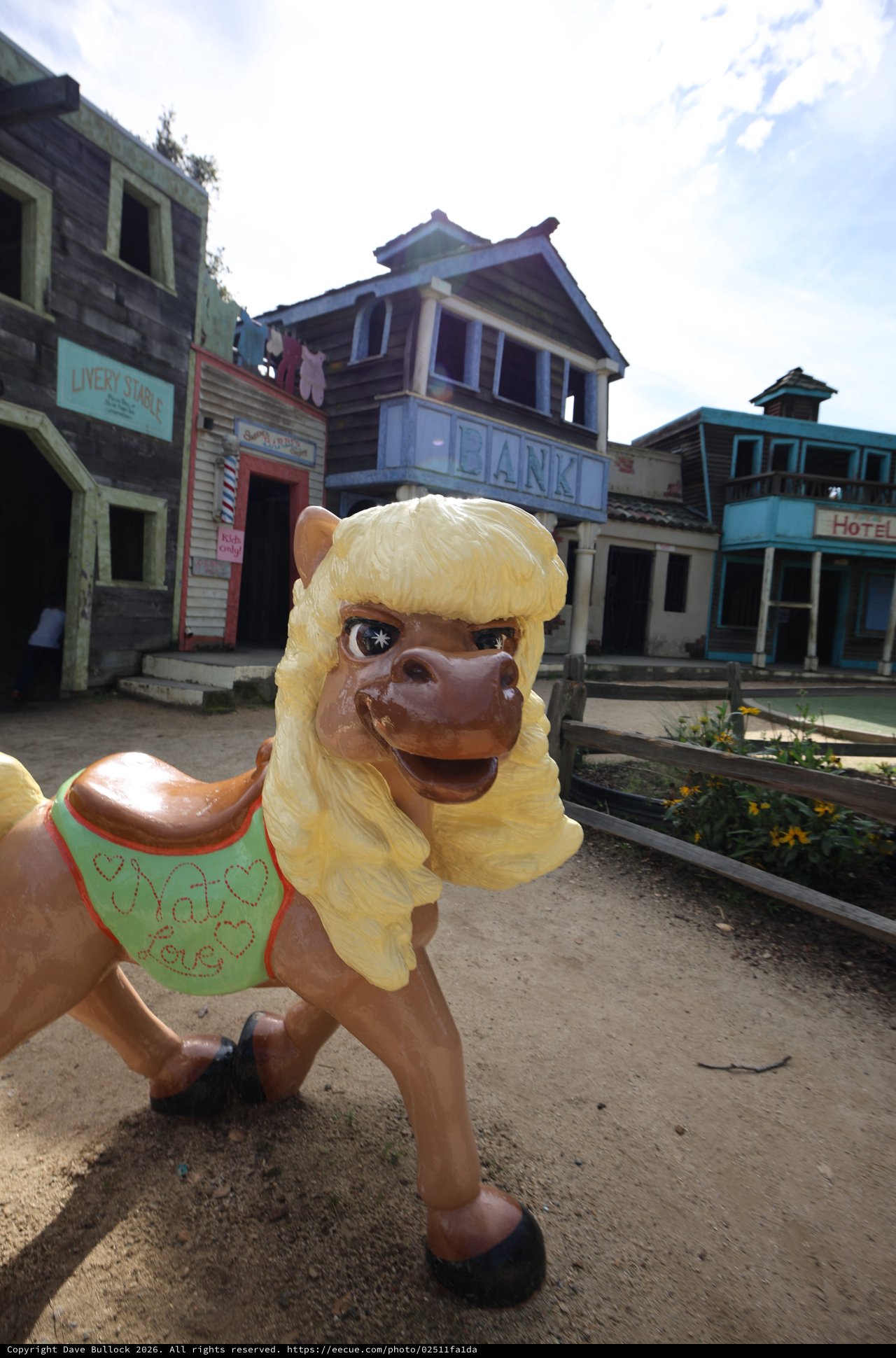 Toy Horse in Abandoned Western Town Set
