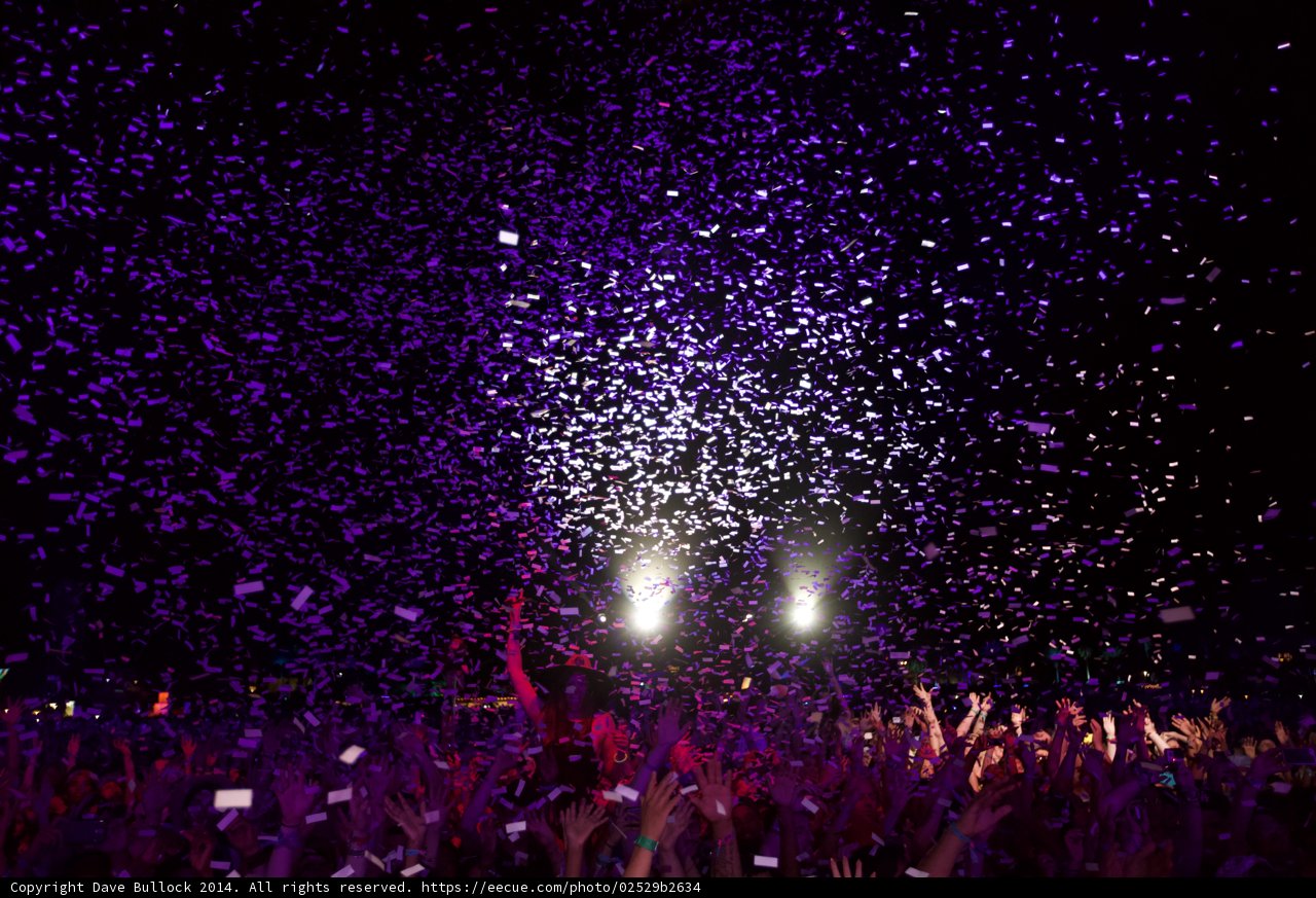 Confetti Explosion at Coachella Concert