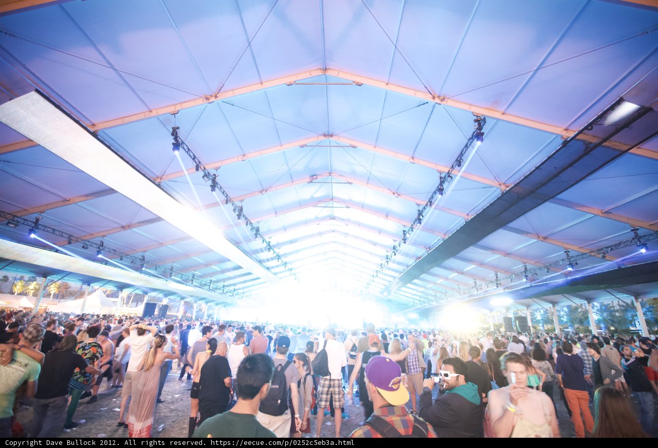 Coachella Crowd in Urban Outdoor Nightlife