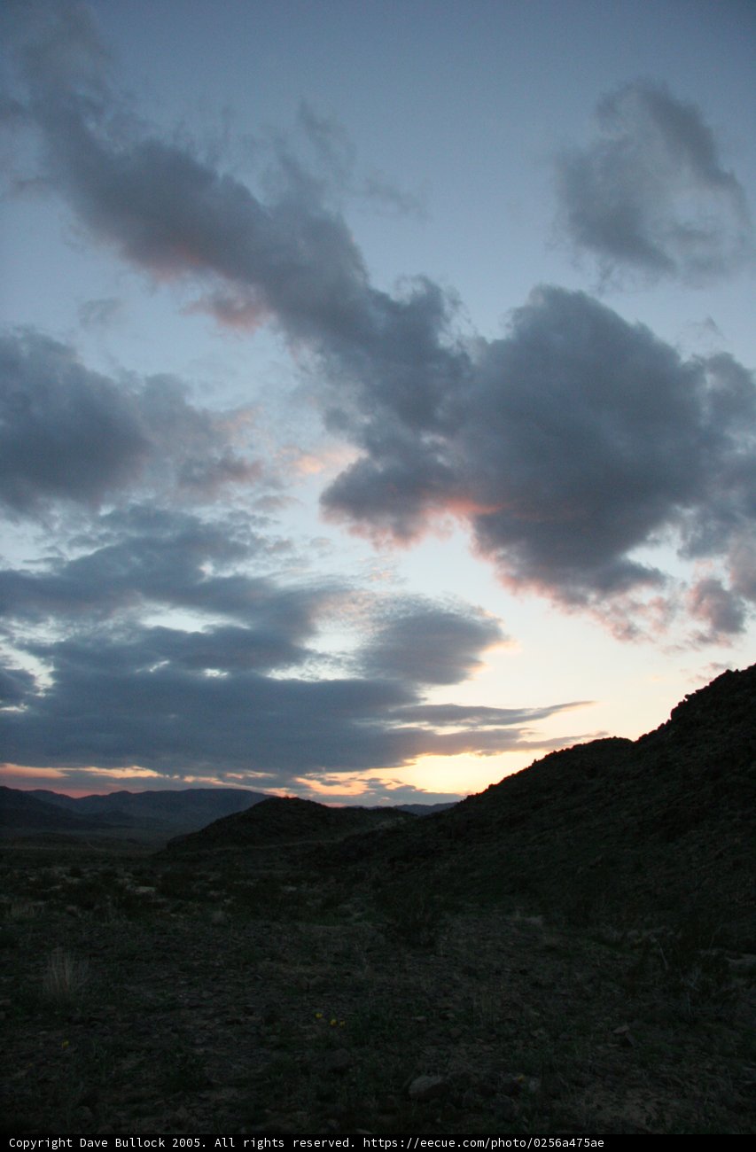 Desert Sunset with Dramatic Clouds