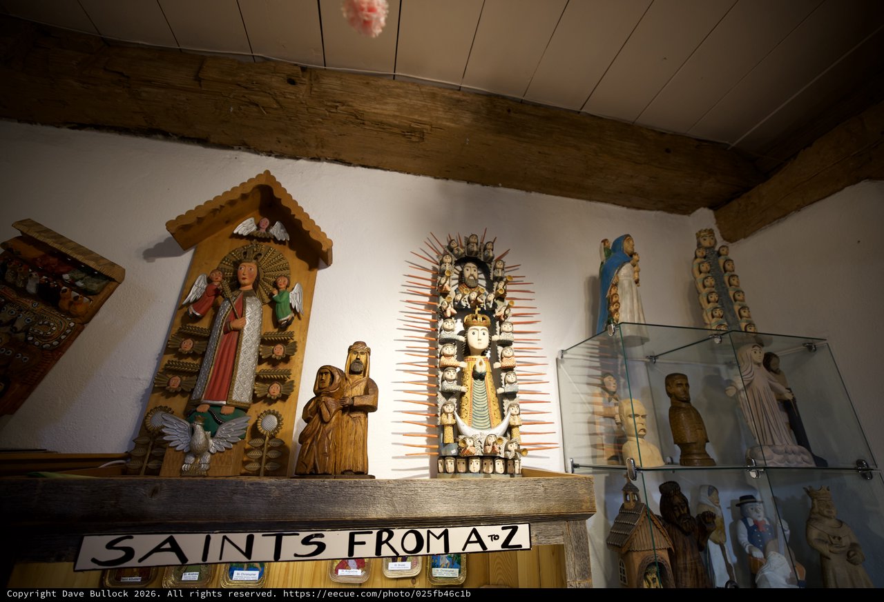 Folk Art Religious Saints Collection Display