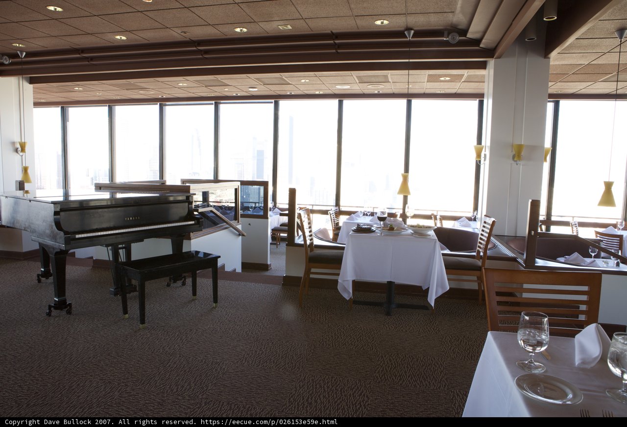 Piano and a View at a Cosmopolitan Restaurant