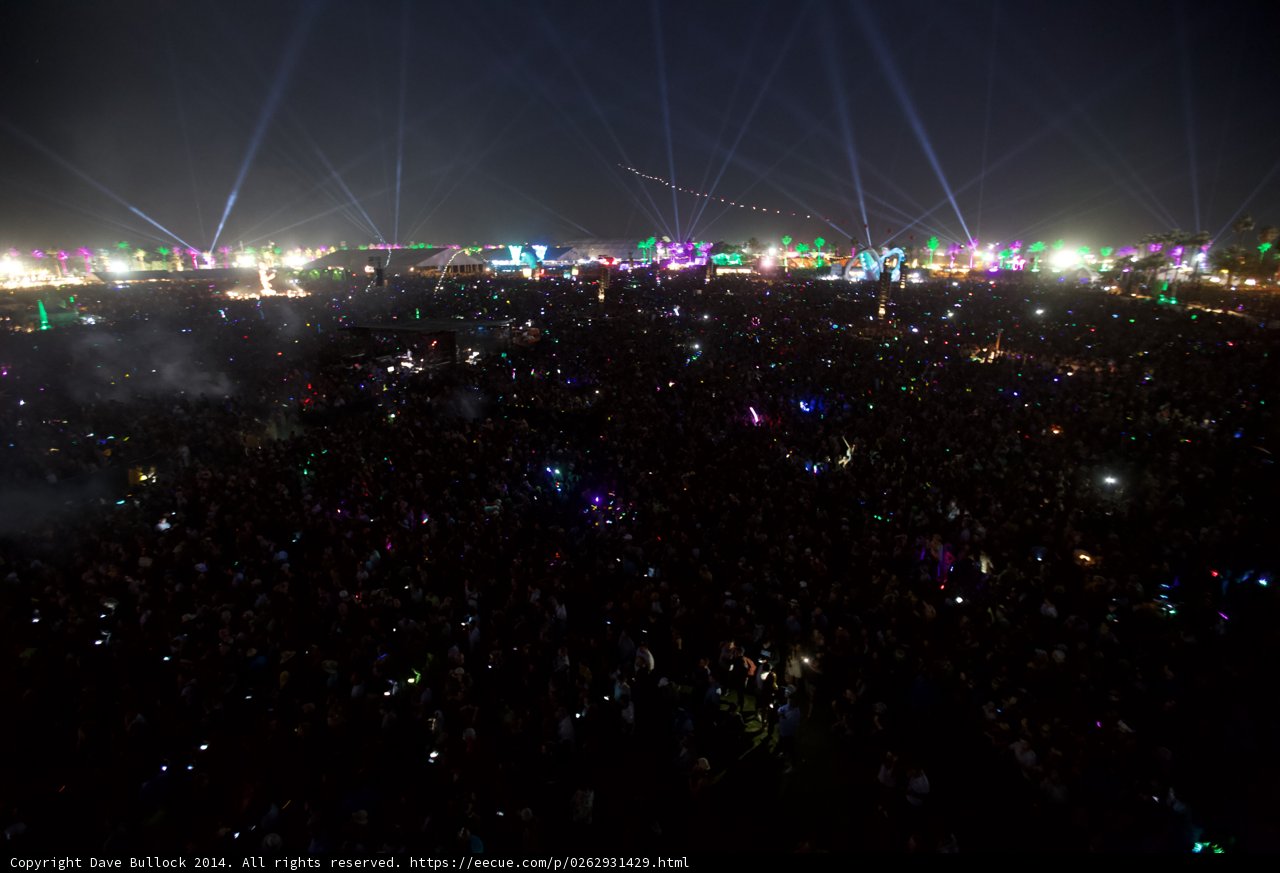 Illuminated Crowd at Coachella