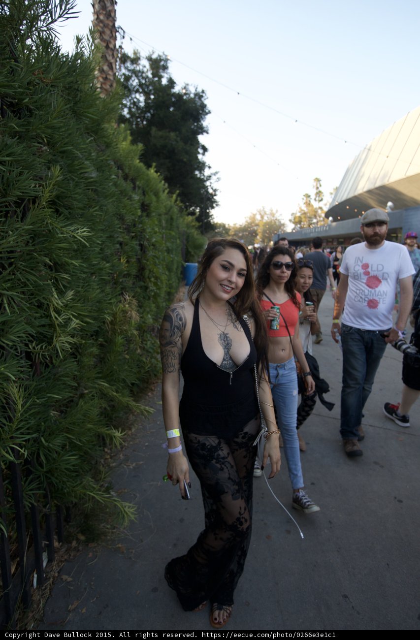 Tattooed Woman Walking