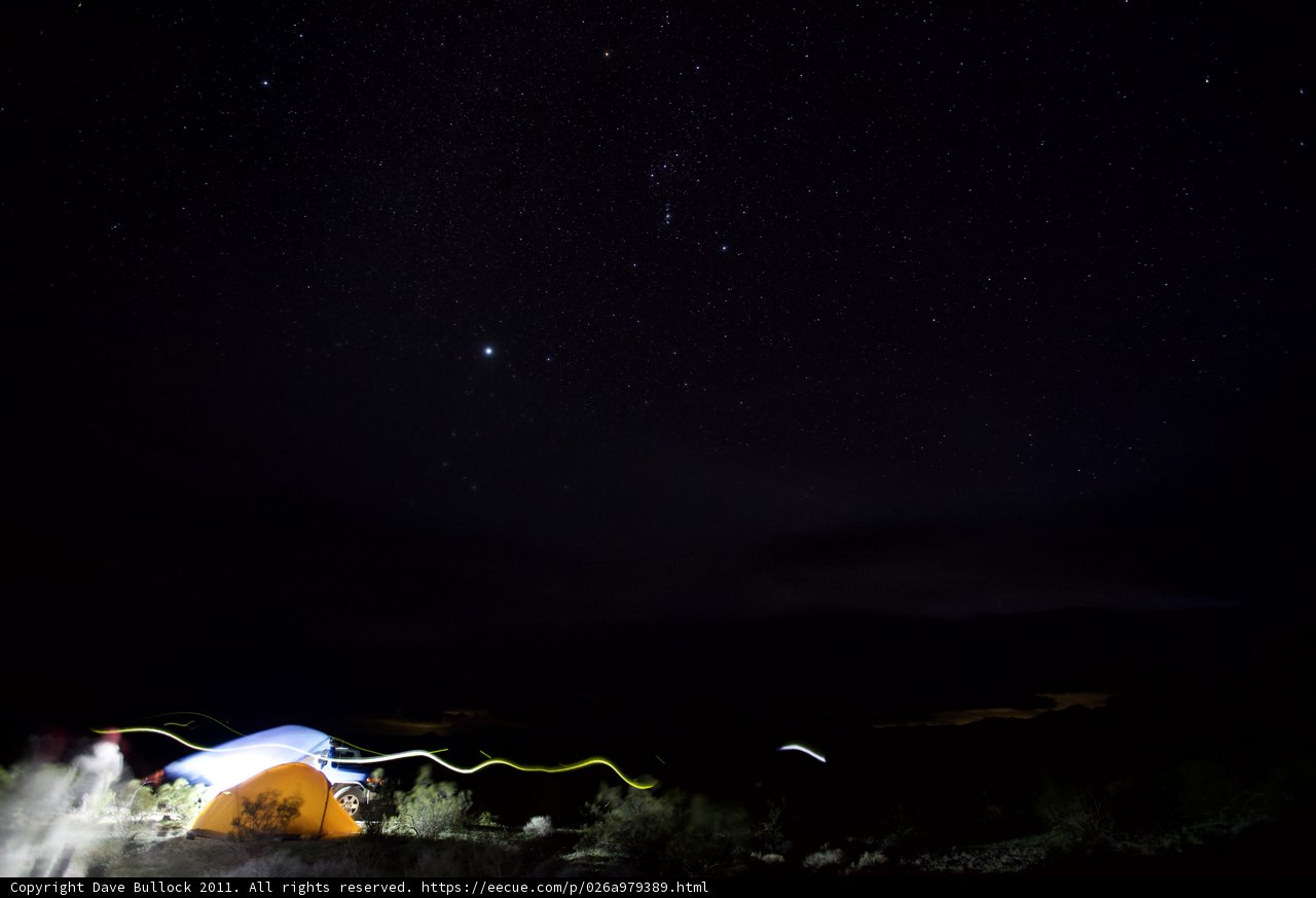 Mountain Tent Under Starry Sky