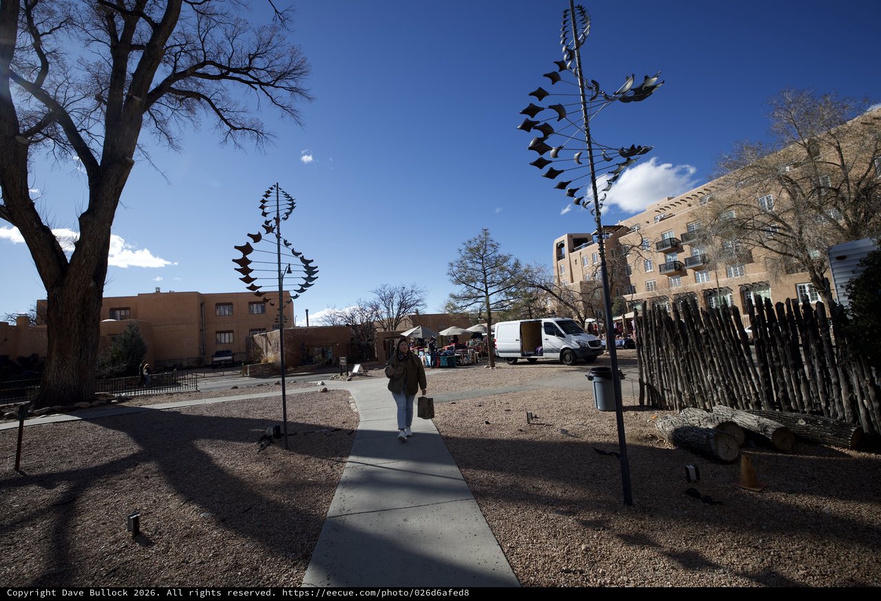 Kinetic Wind Sculptures in Santa Fe Plaza