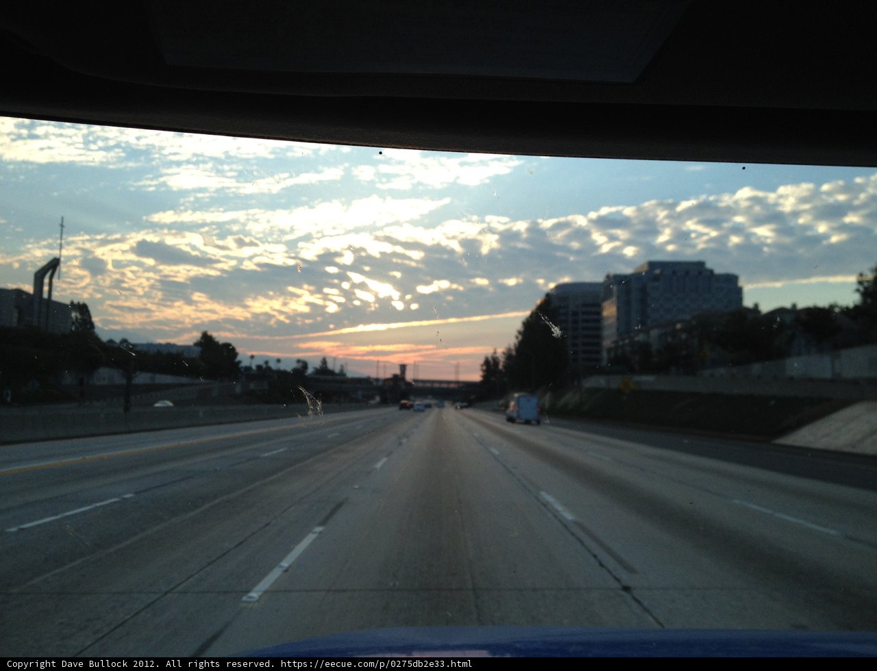 Freeway Sunset in Pasadena