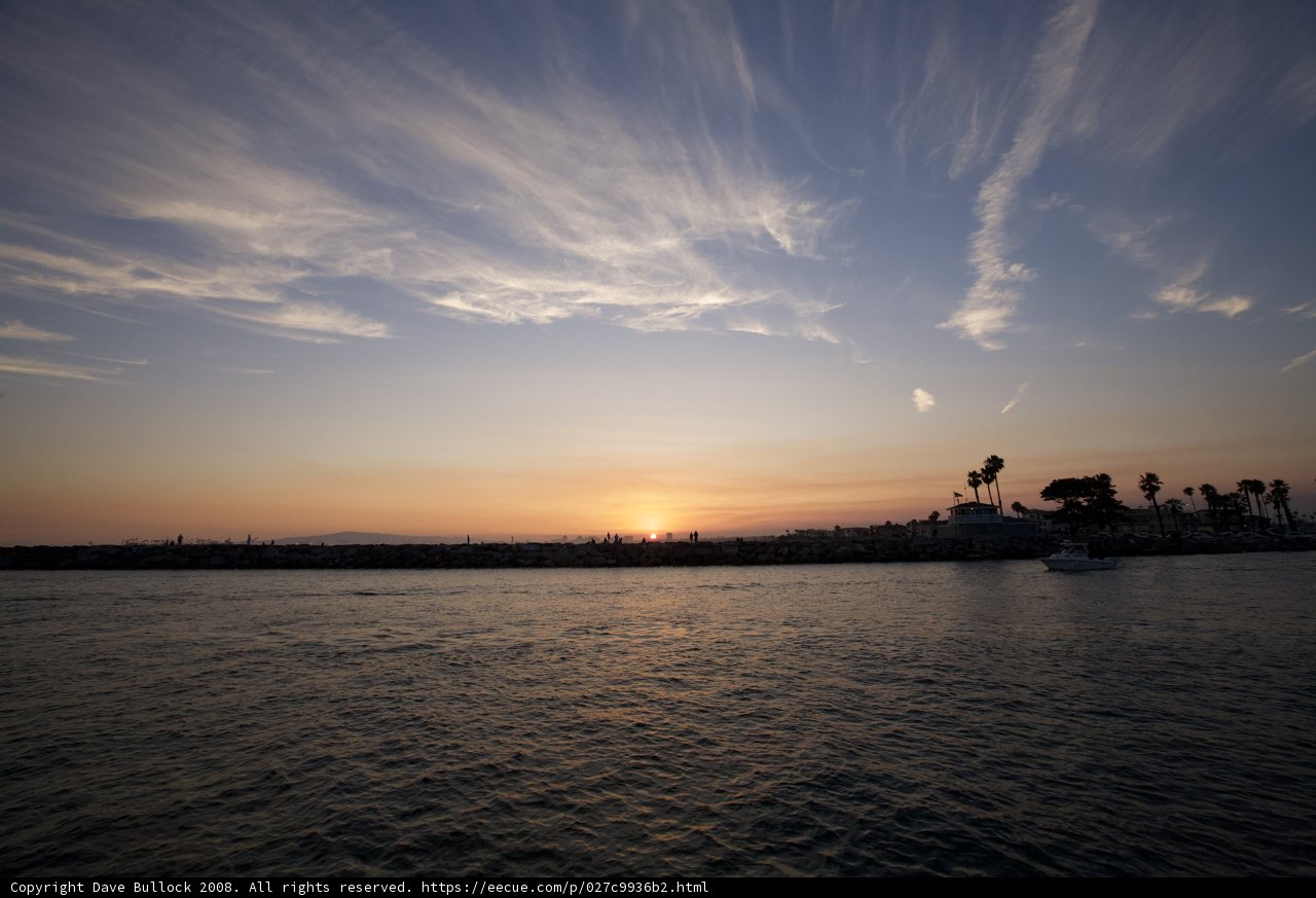 Sunset over the tranquil lake