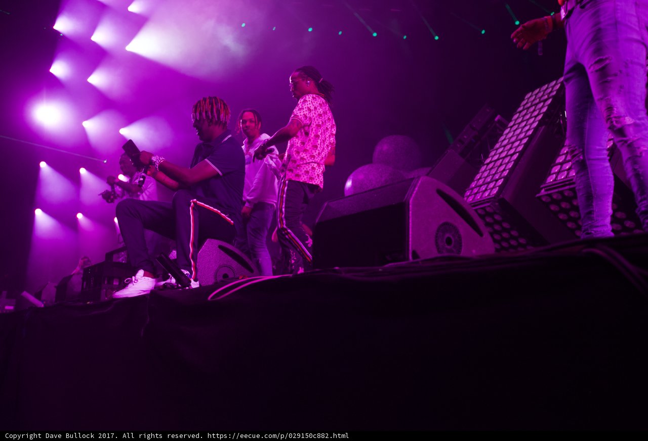 Purple Spotlight on the Stage