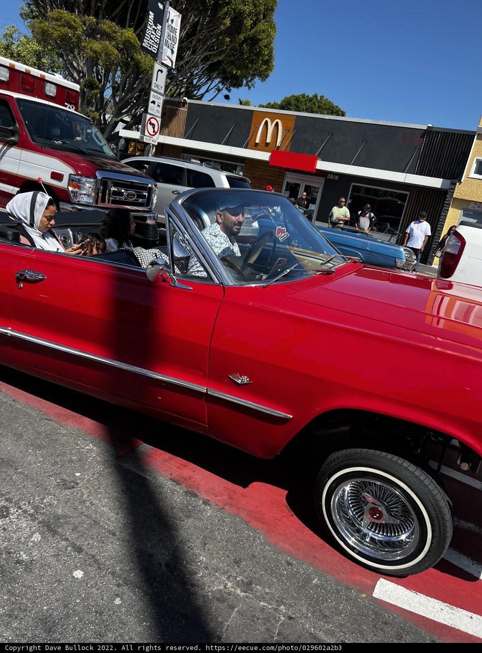 Red Convertible in the City