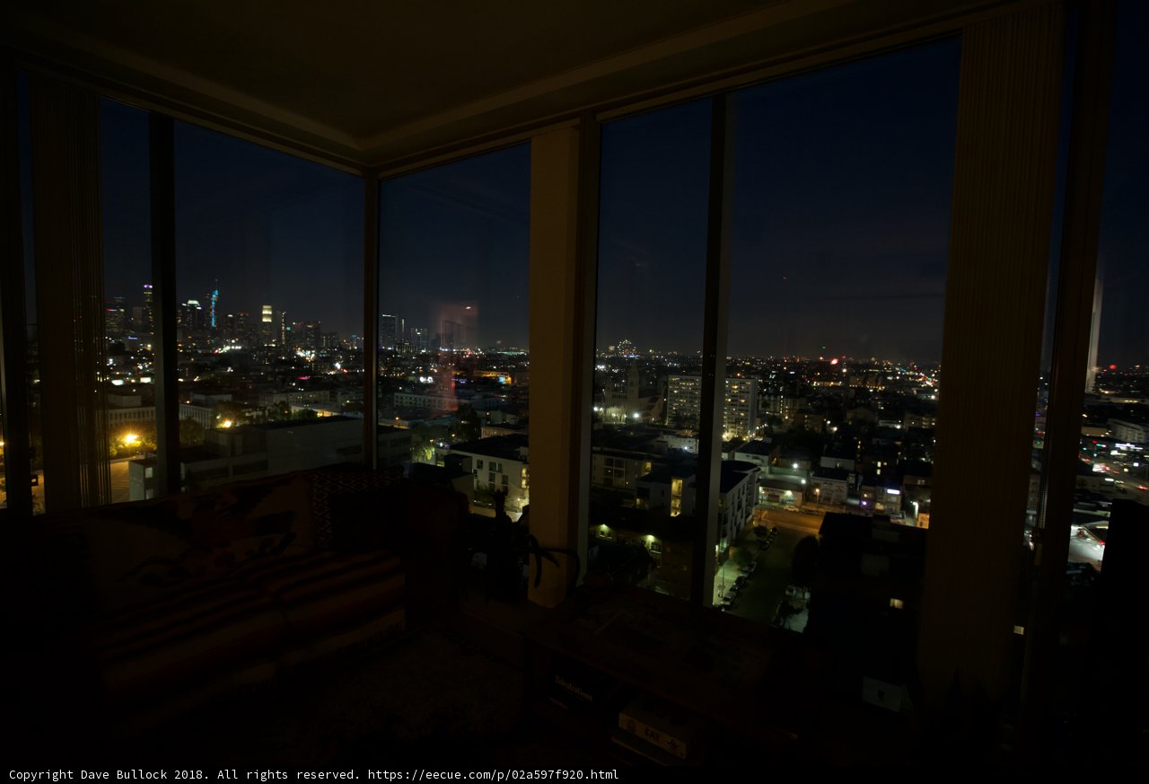 Nighttime Cityscape from a Penthouse Window