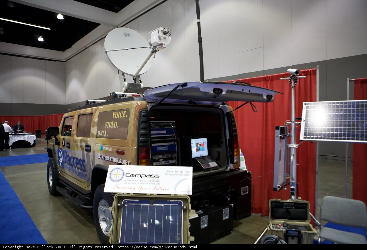 Solar-Powered Vehicle with Satellite Dish