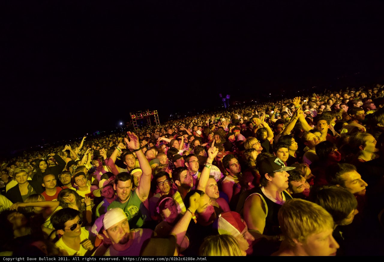 Coachella Crowd Under the Night Sky