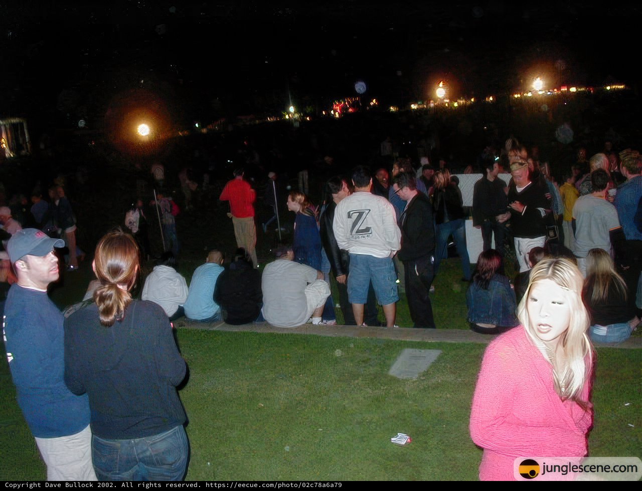 Nighttime Gathering on the Green