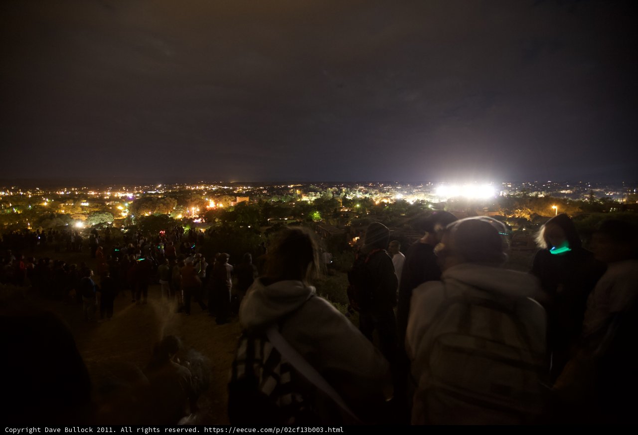 Nighttime Football Crowd