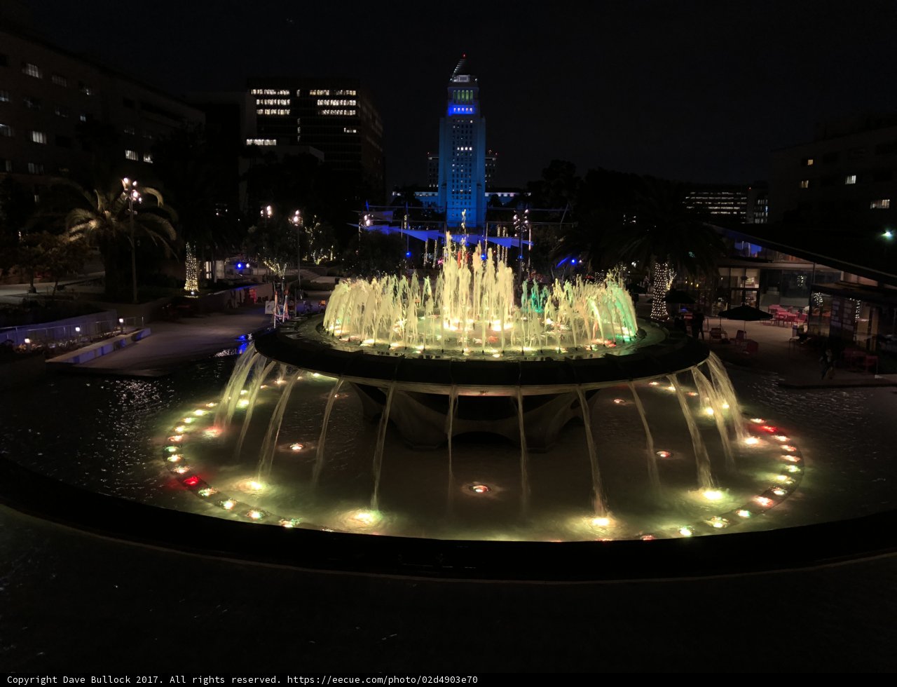 Illuminated City Fountain