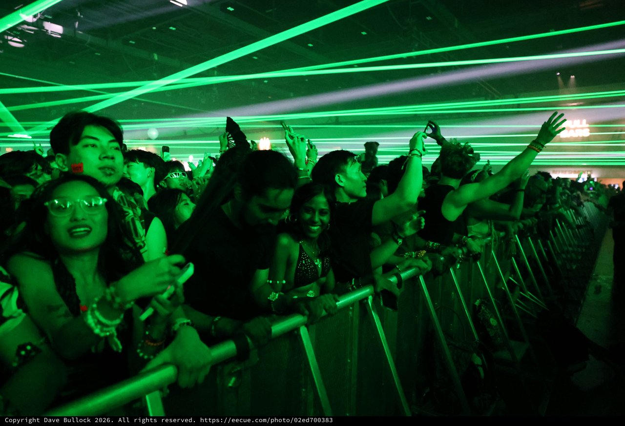 Electric Green Laser Light Show at Wobbleland 2026