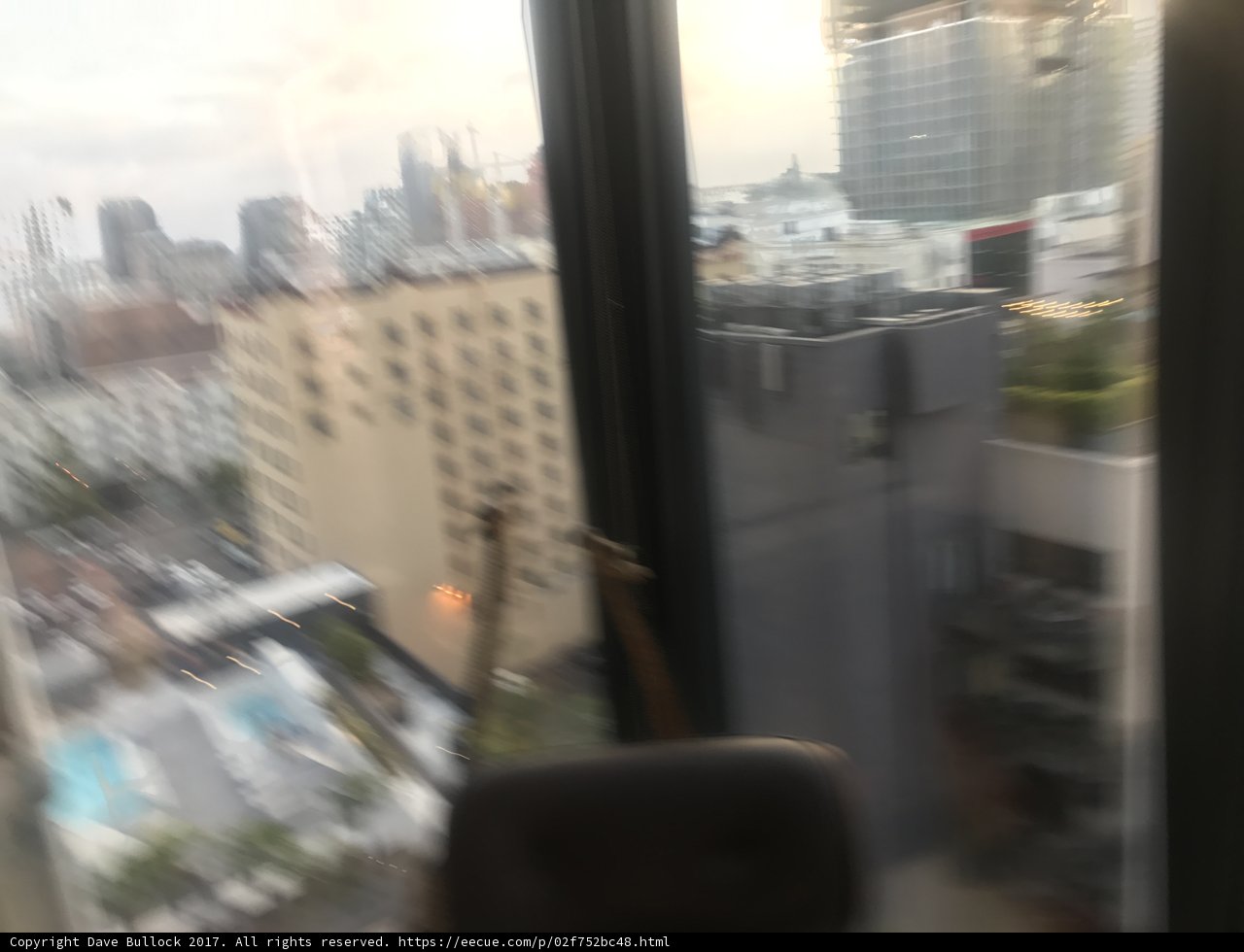 Urban Metropolis through a Blurred Window